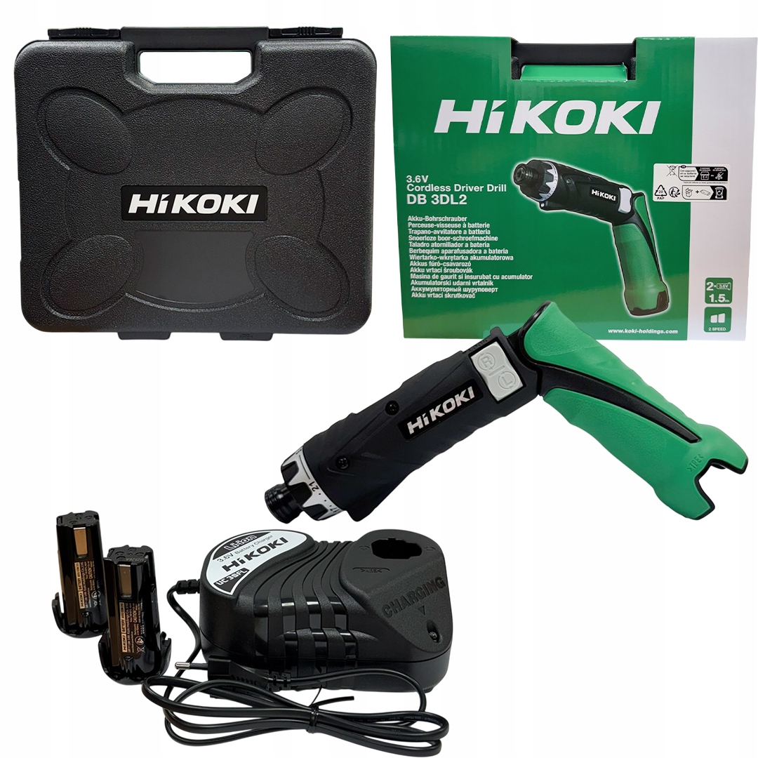 Hikoki Wkrętak akumulatorowy bateryjny 3,6V 2xAku 5Nm Zestaw DB3DL2WCZ