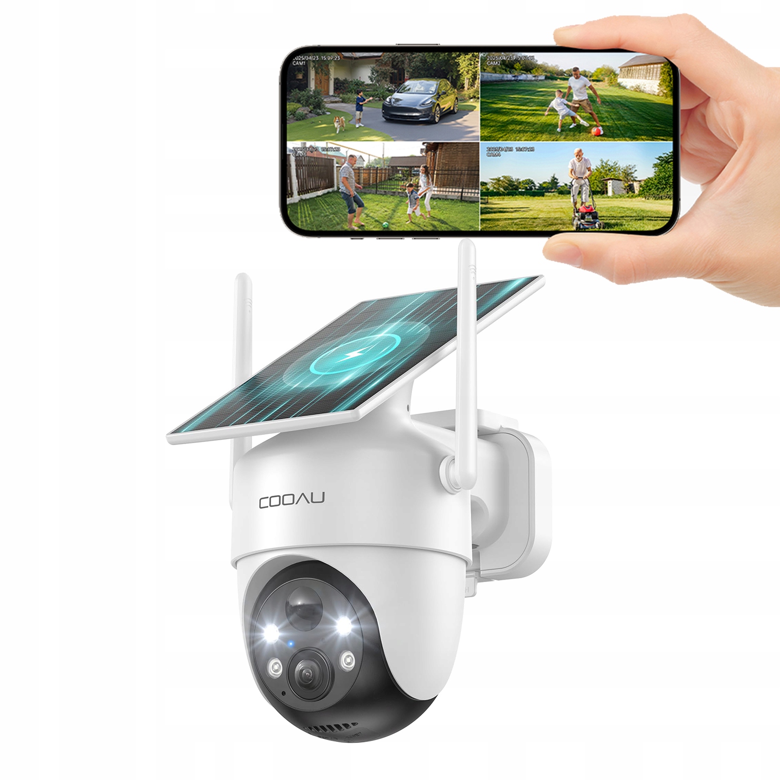 Kamera Dozorowa Baterii Solarnej 2K Wifi Z Panelem Słonecznym,ai Detekcja