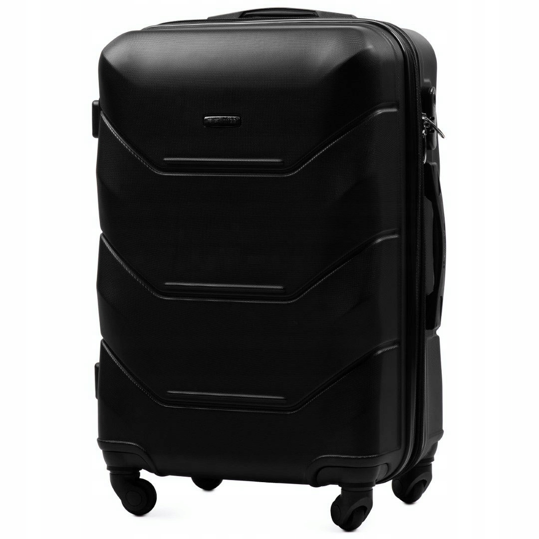 Pojemna Walizka Średnia M 63L Solidna Poszerzana Wings New 147 149 Czarny