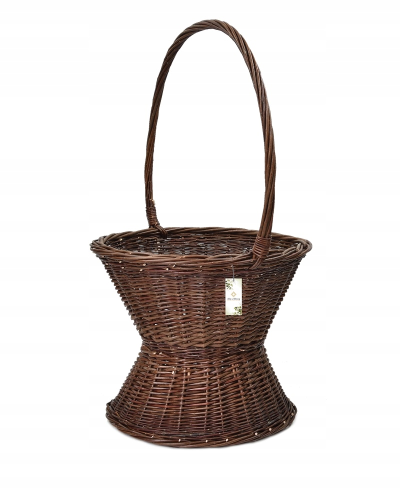 Proutěný koš na květiny do zahrady na terasu Květinový záhon Kalich Velký