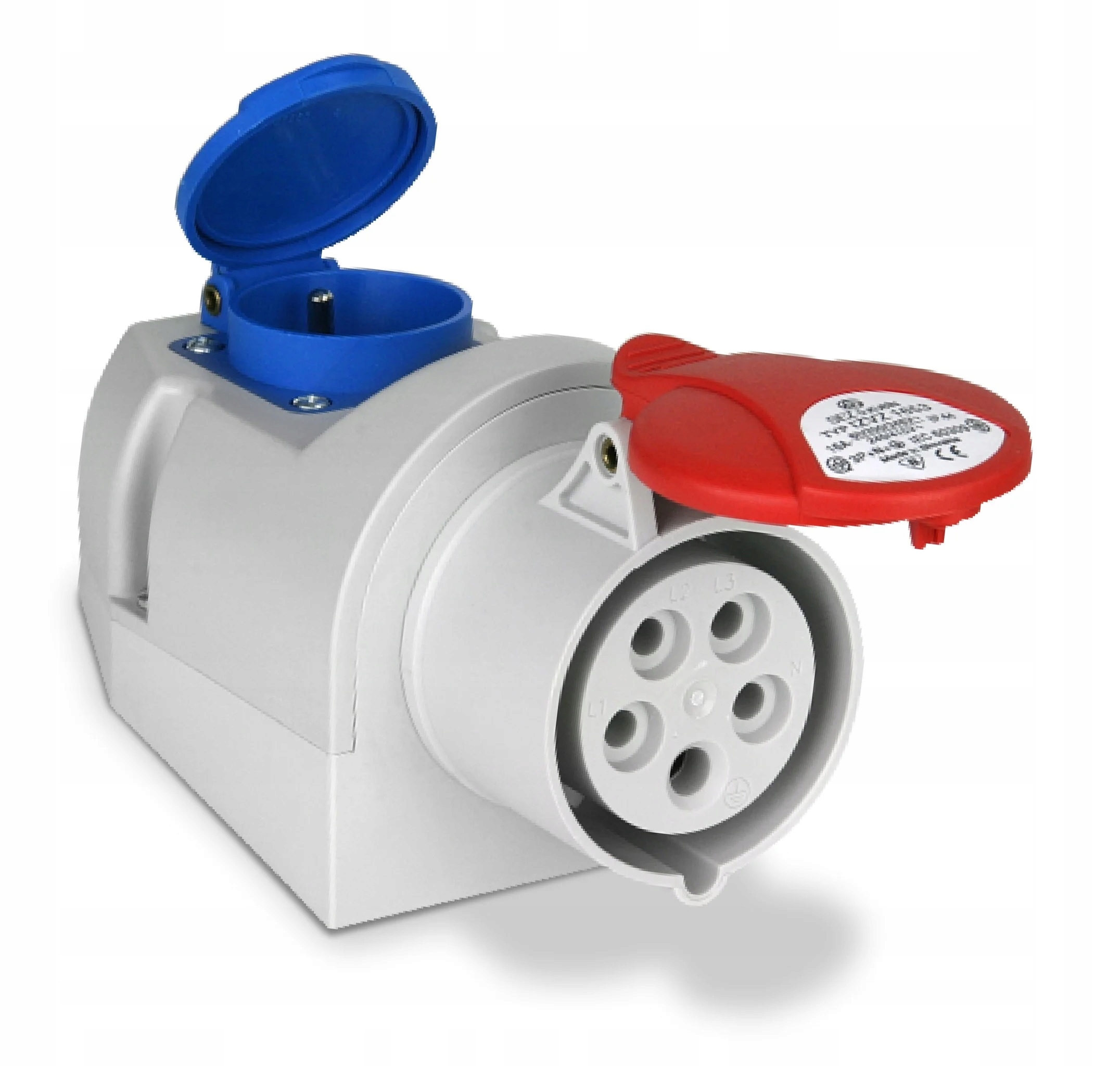 Silová Zásuvka 32A 5 kolíků Pevná IP44 Zásuvka 16A 250V