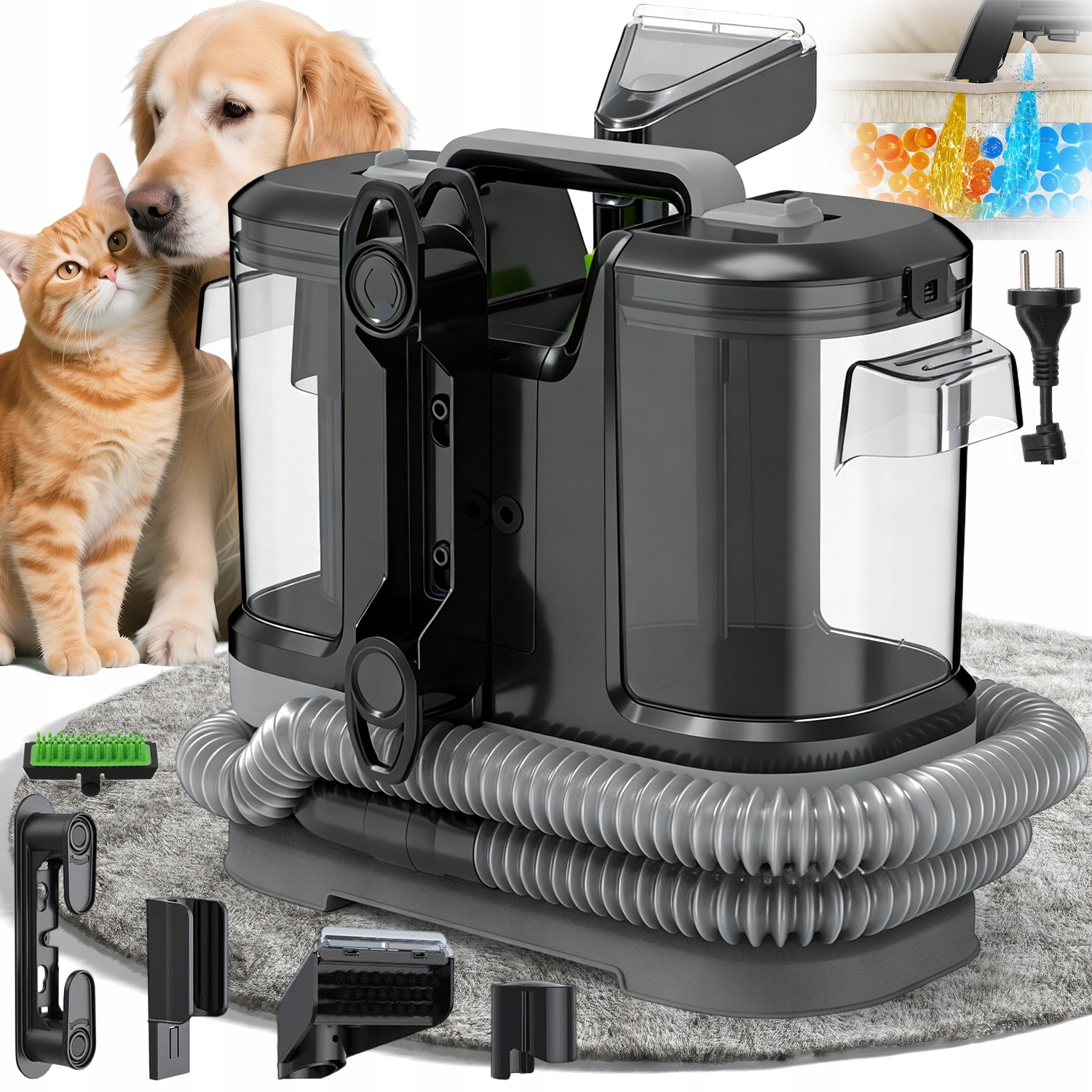 Maszyna Do Czyszczenia Tkanin Do Dywanów Tapicerki Sofy Z 2 Zbiornikami