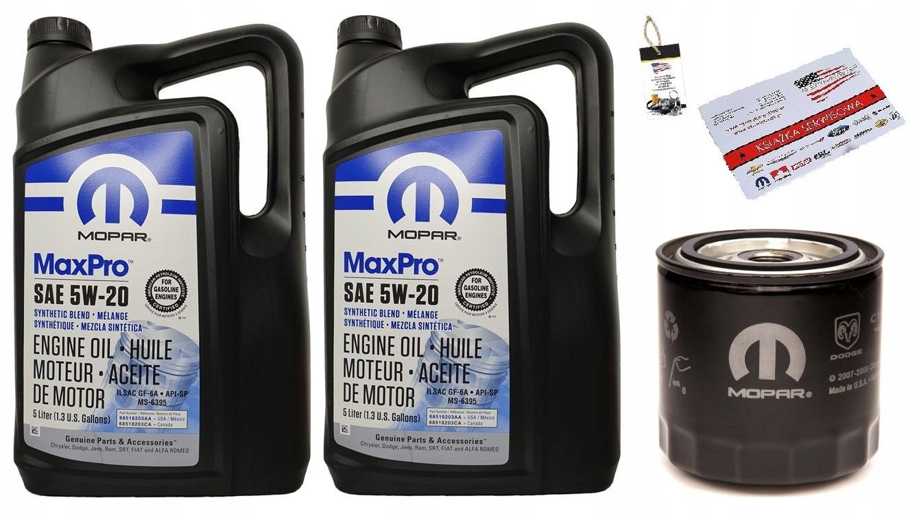 MOPAR 5W20 10L + FILTR 05281090AB/MO-090 + GRATISY