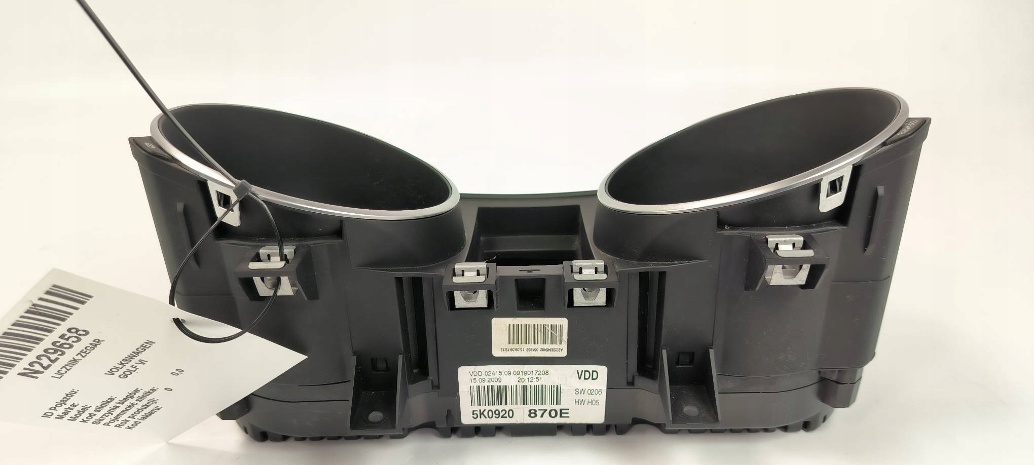 dials clock EU 5K0920870E VOLKSWAGEN GOLF VI