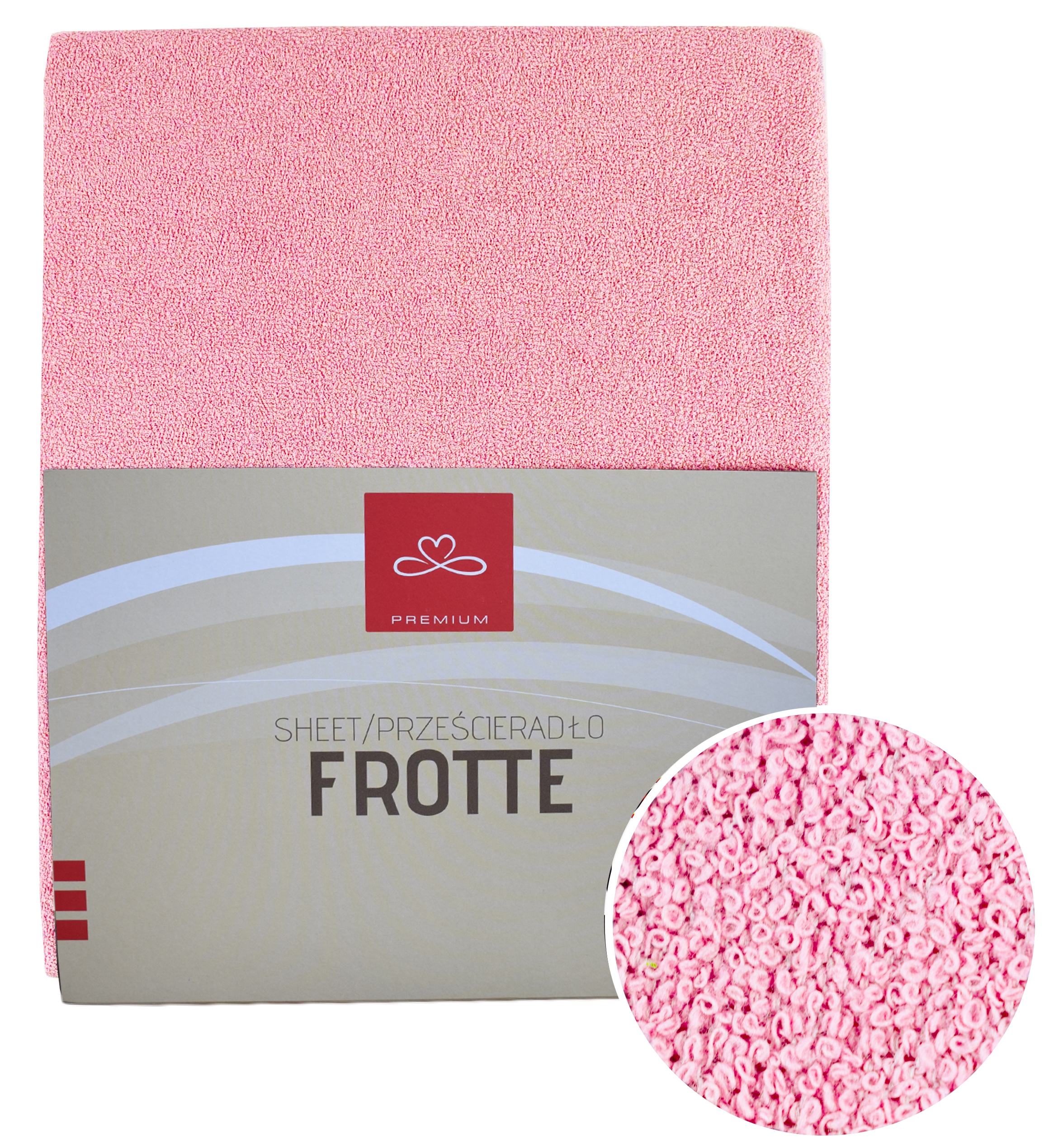 

Prześcieradło 160X200 Frotte Z Gumką jasny róż