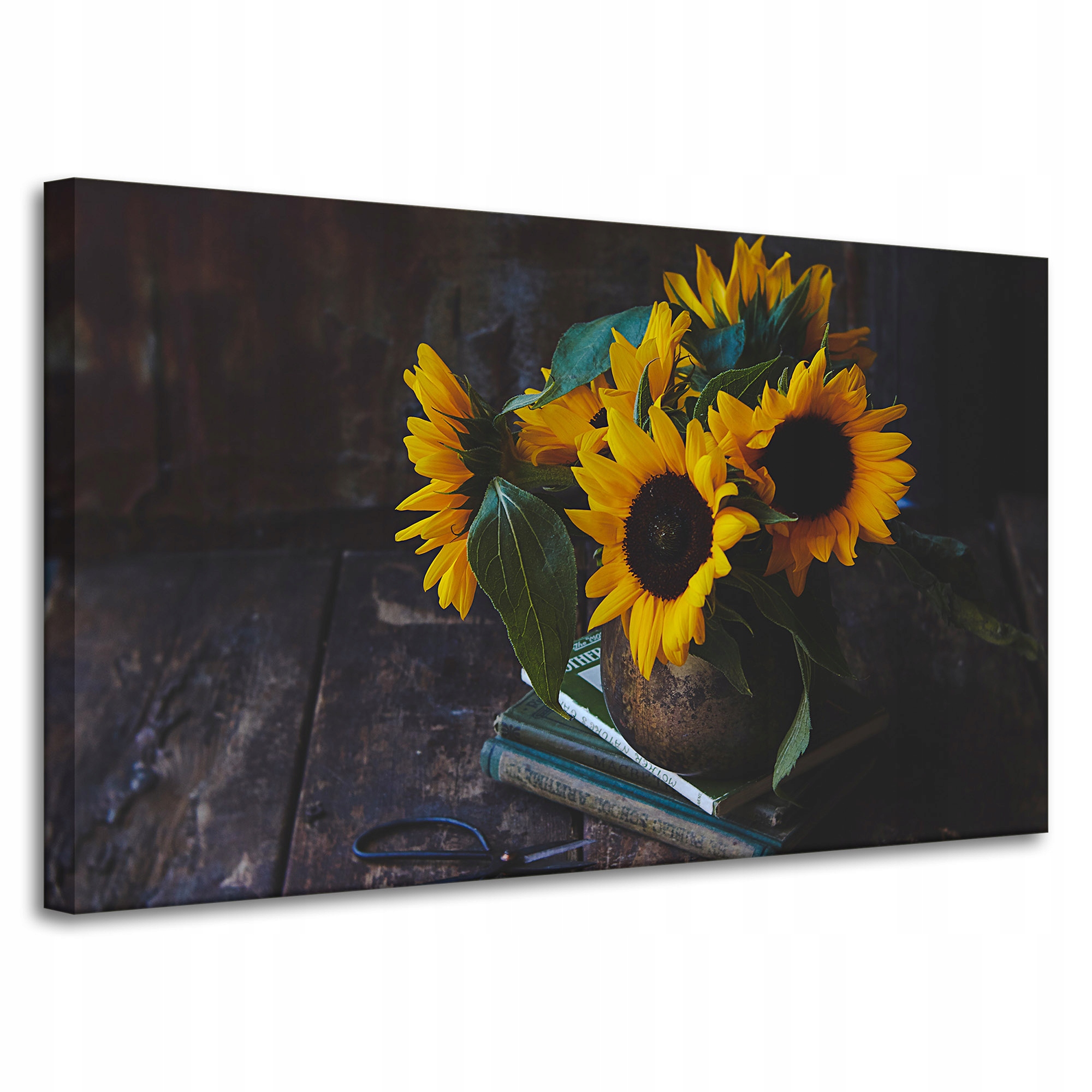 Obraz Canvas Botanika Váza slunečnic 100x60 cm