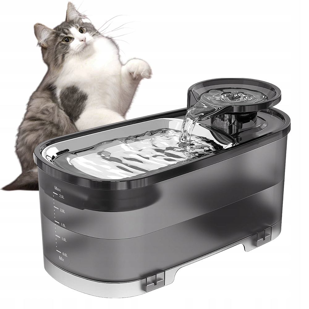 Levně Automatická Fontána Napáječka Pro Kočky A Psa Čistící Filtr 2.5L Tichý