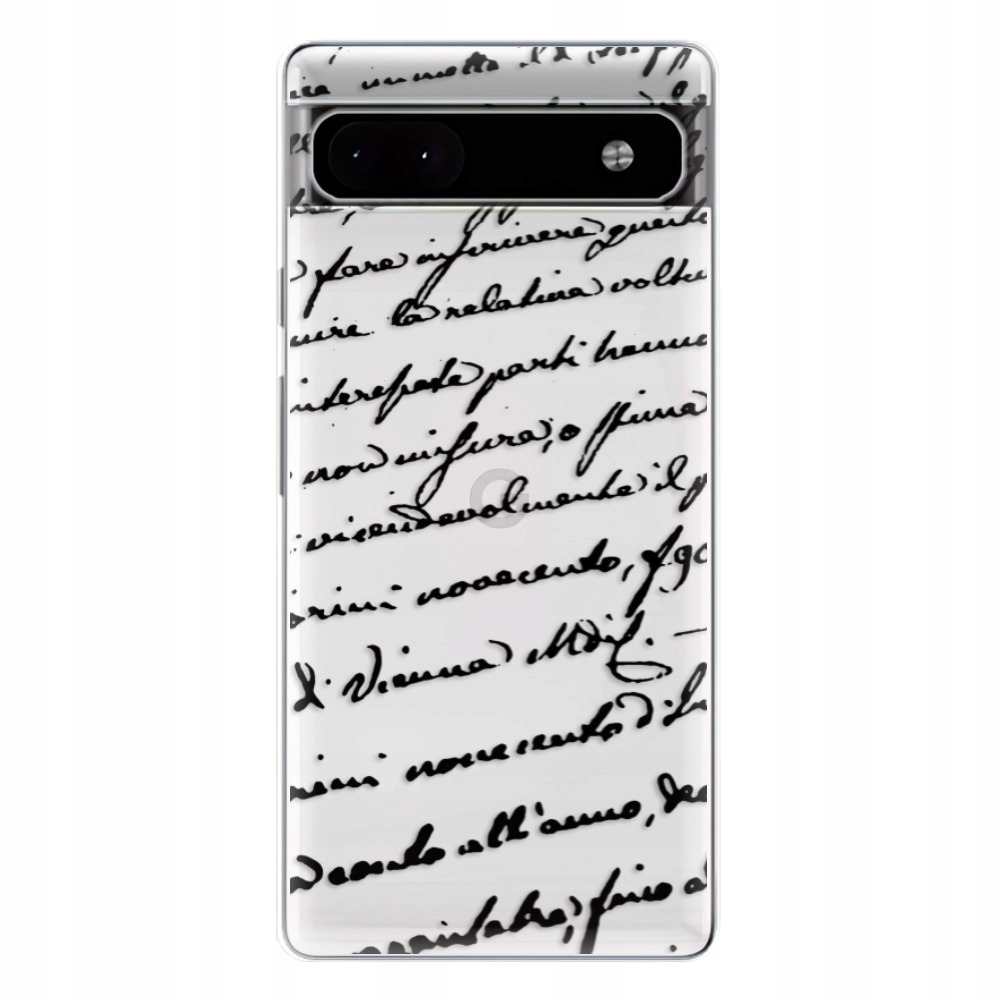 Silikonowe etui iSaprio Handwriting 01 black do Google Pixel 6a 5G