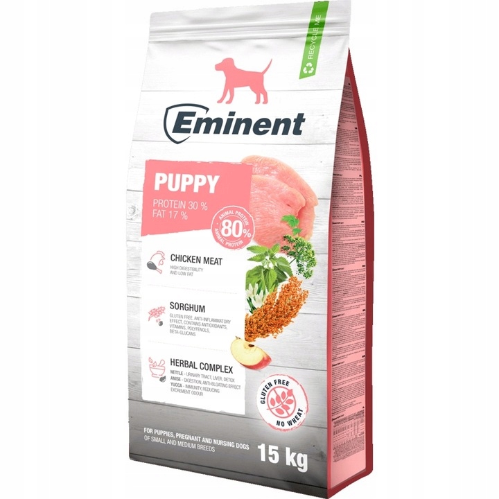 Levně Eminent Premium Puppy 30/17 15 kg krmivo pro štěňata a mladé těhotné psy