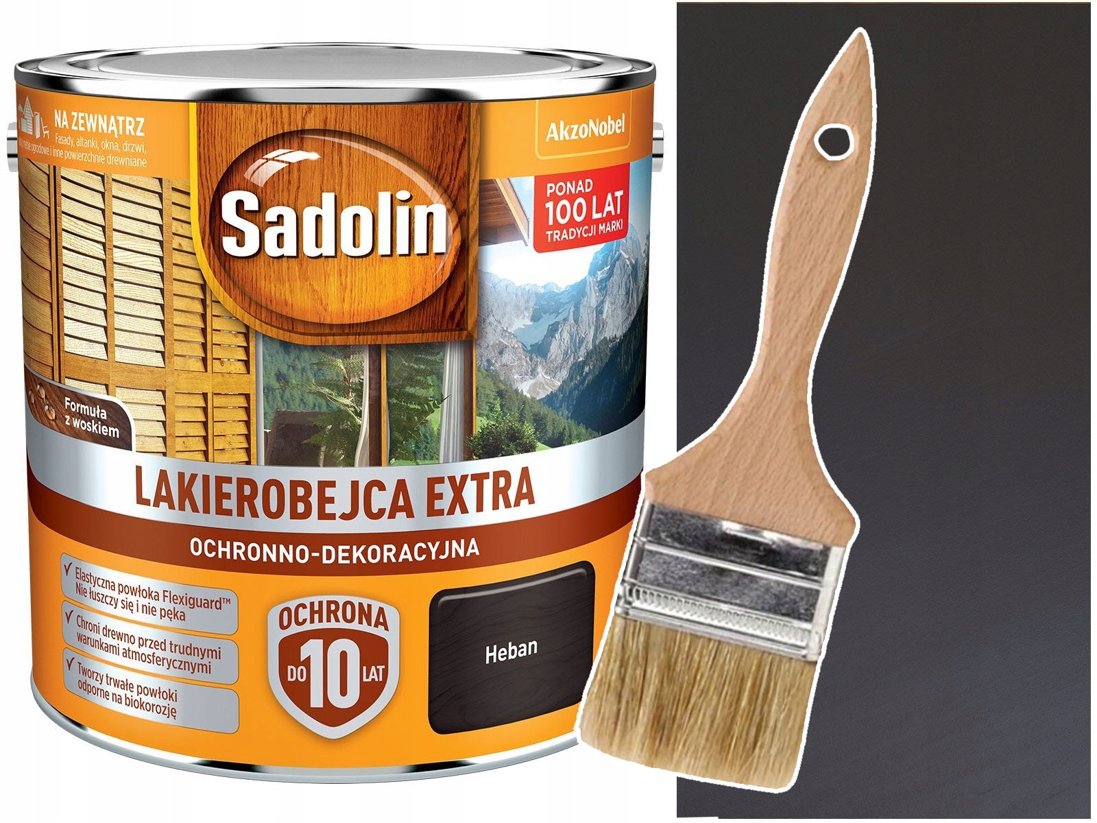 

Sadolin Lakierobejca do drewna Extra Heban 2,5L