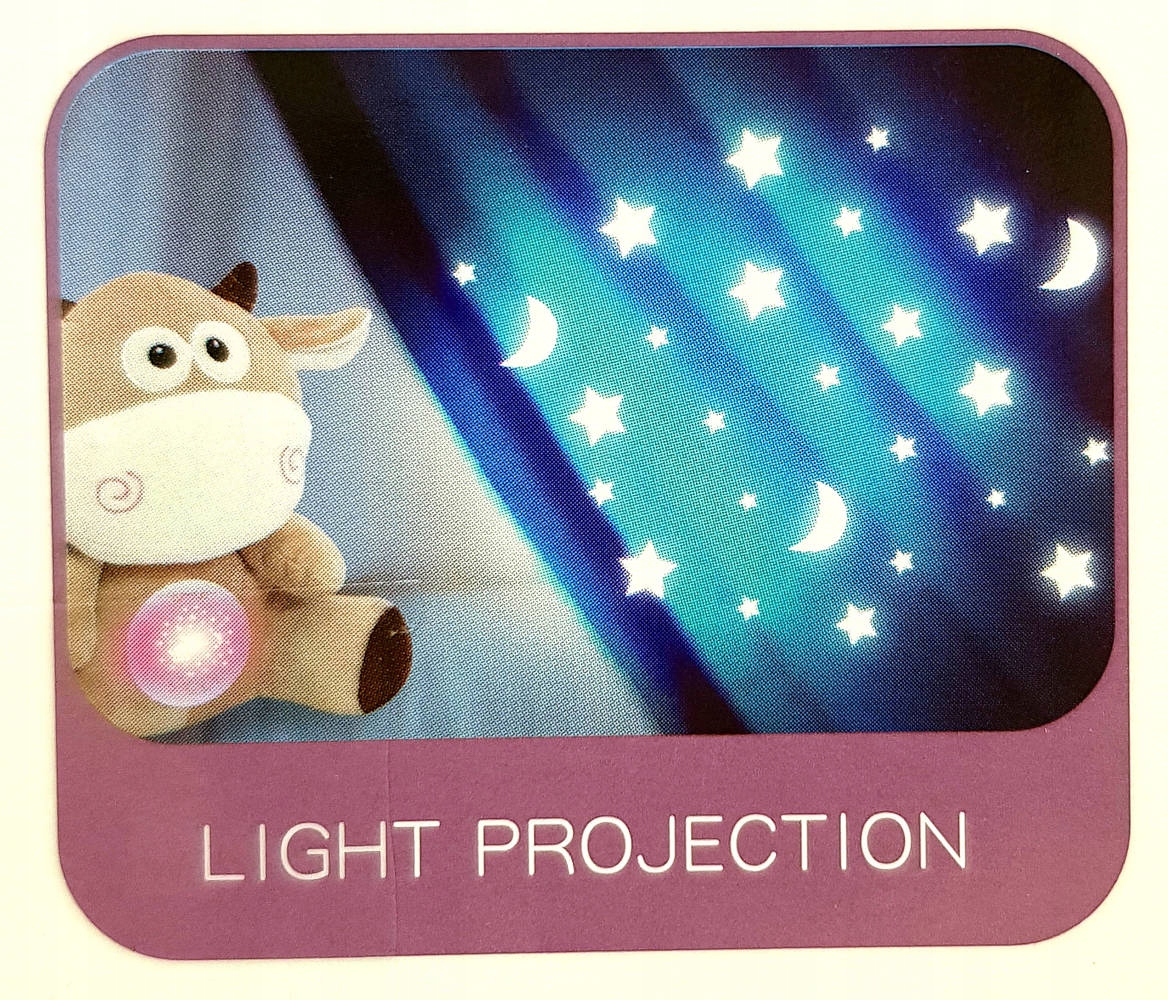 MIŚ Projektor BYCZEK kołysanki POZYTYWKA USYPIACZ Kolor dominujący odcienie brązu i beżu