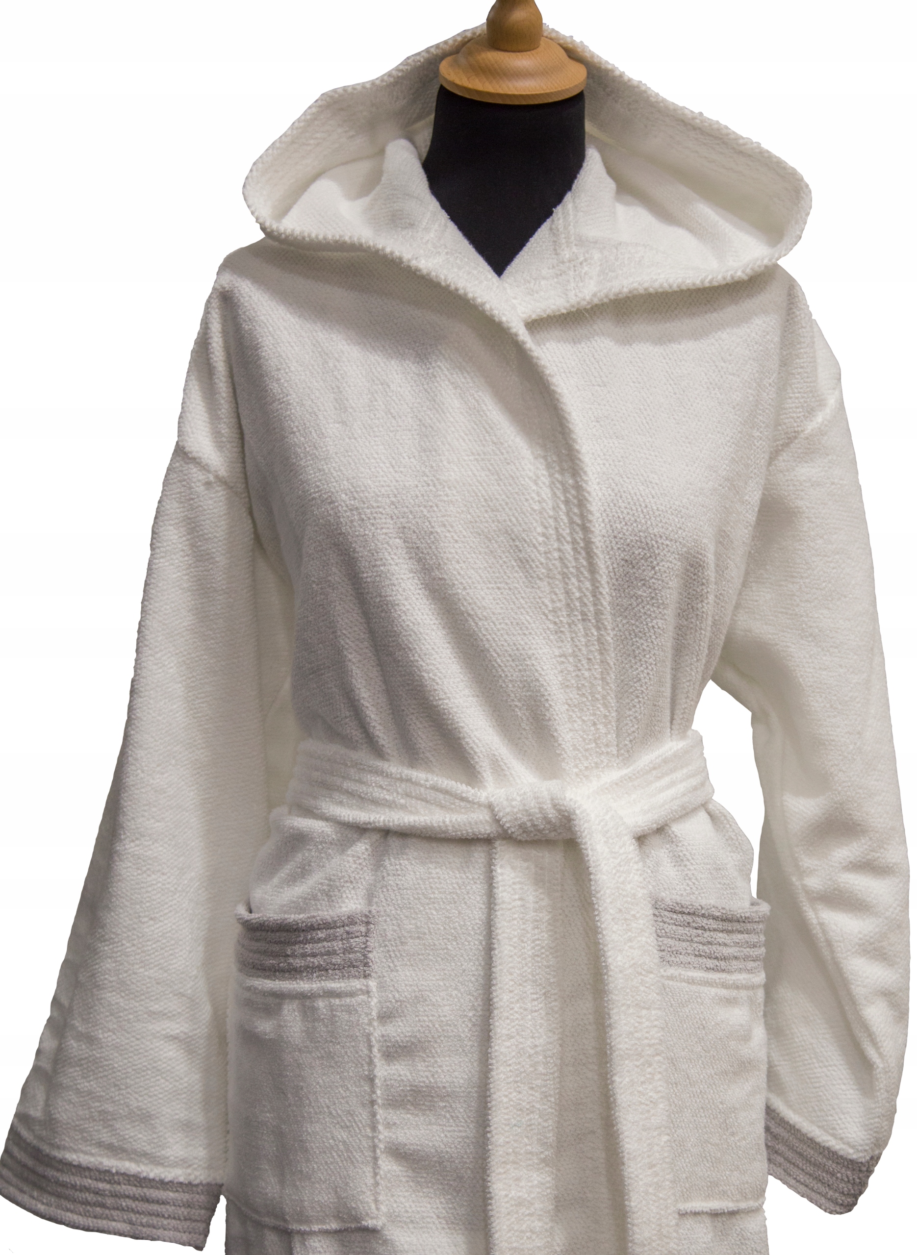 

Szlafrok Hudson z kapturem 100% Bawełna-XL-White