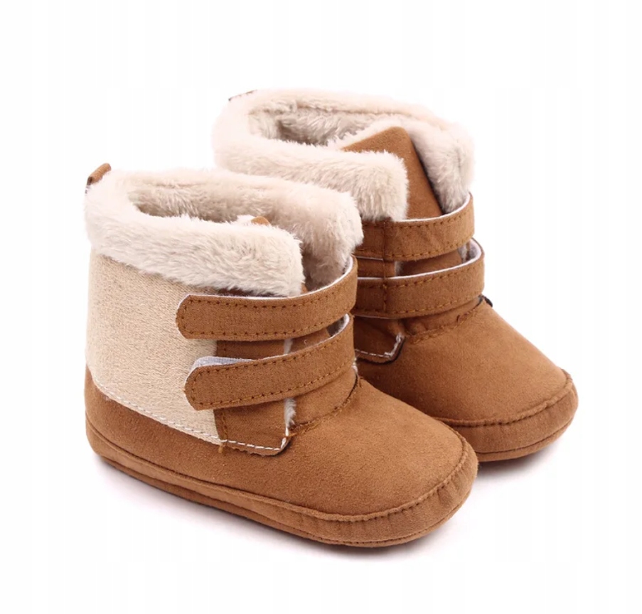 ZIMOWE BUCIKI kozaki dla chłopca KOZACZKI CHŁOPIĘCE 6-12 m 12cm 18/19 BRĄZ Kod producenta kozaki