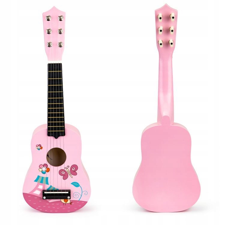 

Gitara Dla Dzieci Drewniana Metalowe Struny Kostka