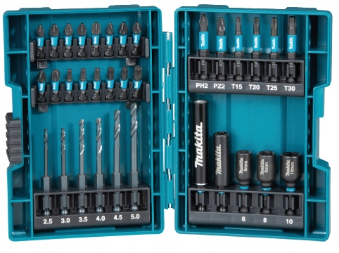 

Zestaw Bitów Nasadek Wierteł Makita B-66896 33SZT