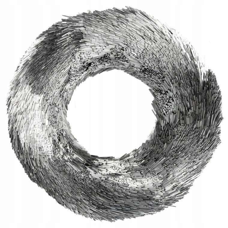 Dekorativní Věnec Vánoční Stříbrný Věnec 30 CM Ozdoba Sváteční Dekorace