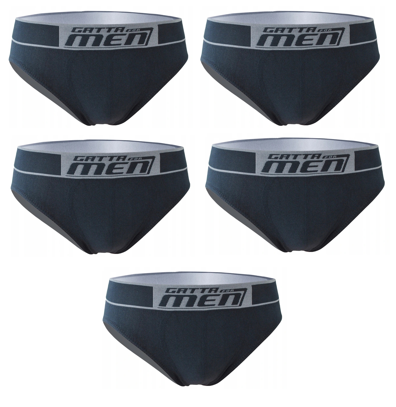 

5X Gatta Bawełna Slipy Męskie Titanium L