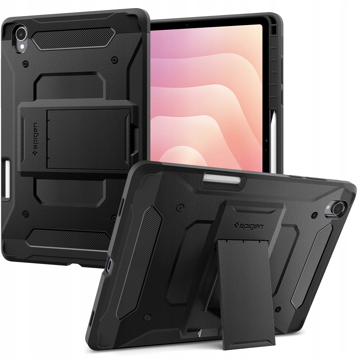 Puzdro pre Galaxy Tab S11, Spigen Tough Armor Pro, kryt na tablet stojan