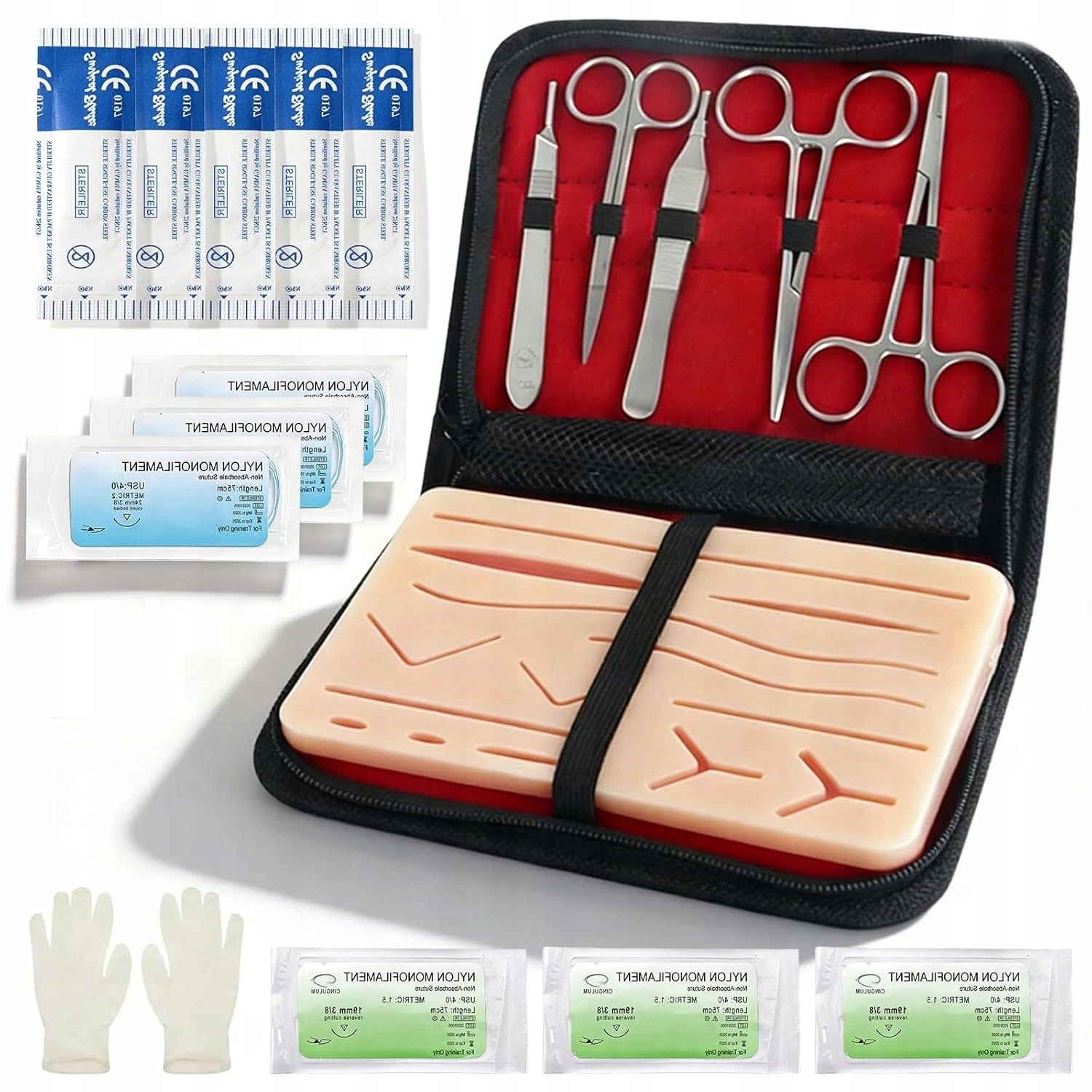 Trening szycia chirurgicznego zestaw dla studentów medycyny silikon