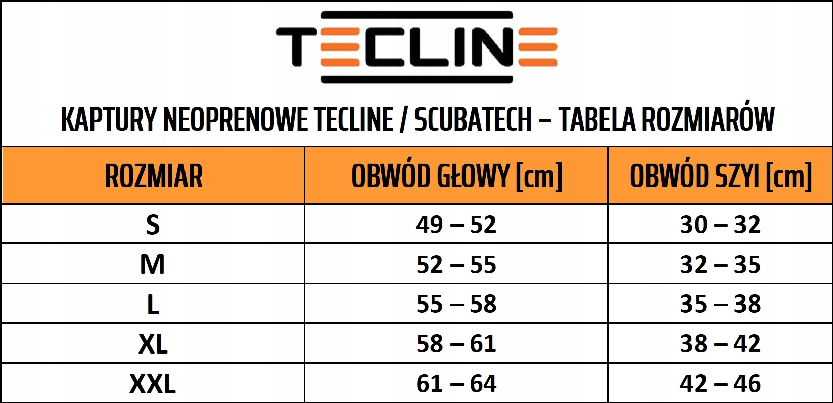 Kaptur neoprenowy 7 mm (4)ML - Tecline nurzgor EAN (GTIN) 5904474706152