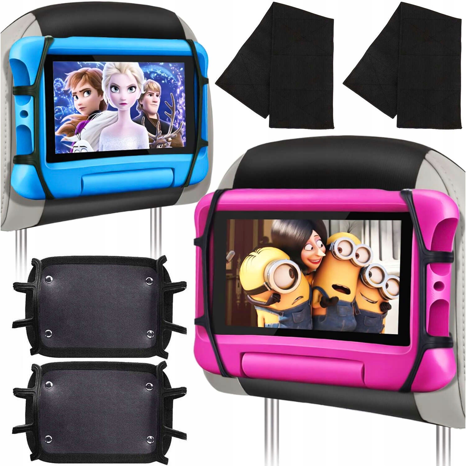 2x UCHWYT SAMOCHODOWY NA TABLET TELEFON ZAGÓWEK AUTA SAMOCHODU MOCNY RZEP EAN (GTIN) 5905601809517