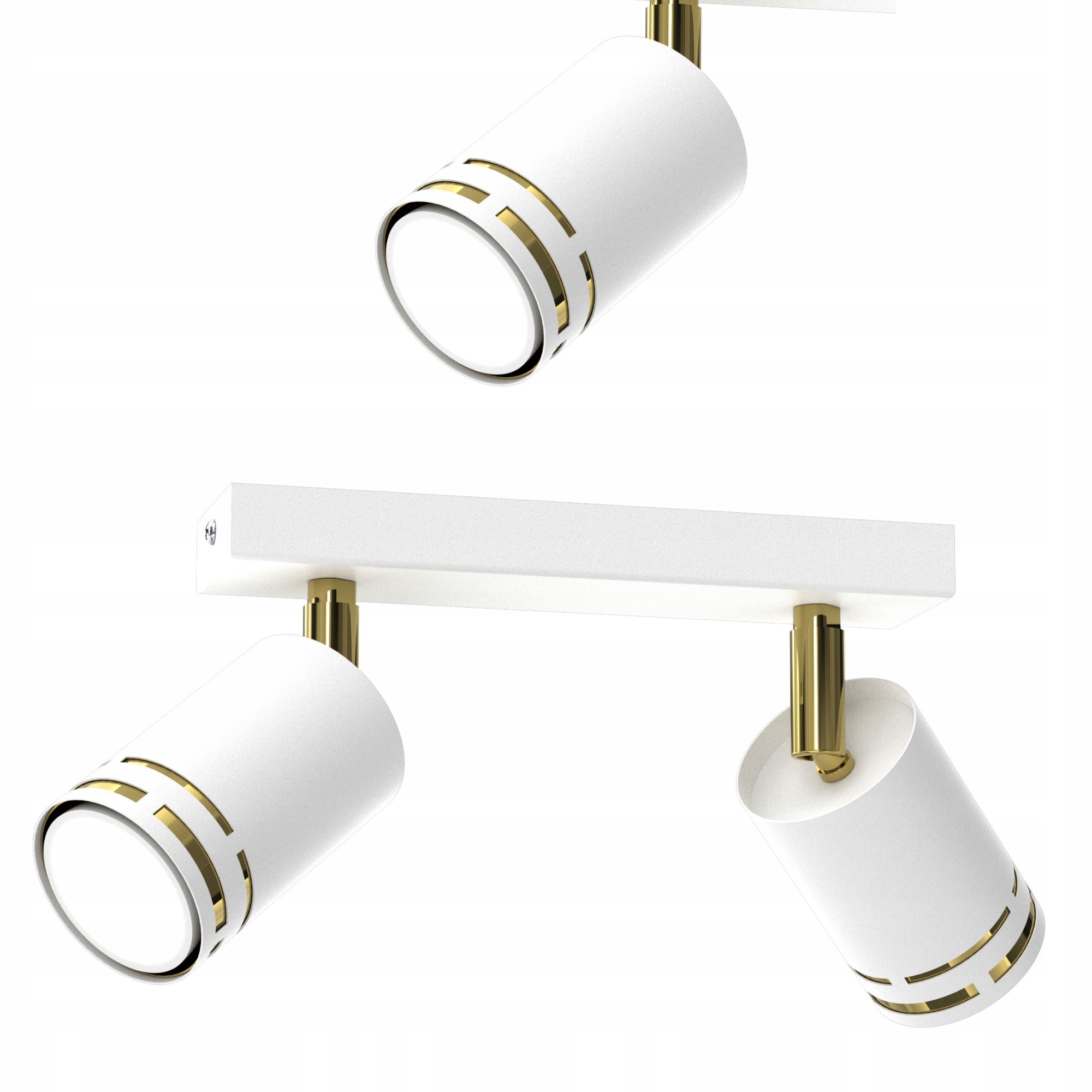 Stropní Svítidlo Stropní Bílý Zlatý Pohyblivý Led GU10 Reflektor Spot Nastavitelný Pl