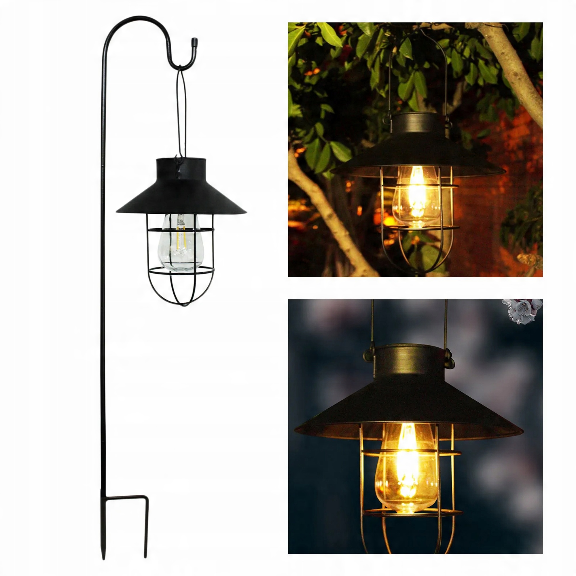 

Lampa Ogrodowa Solarna Led Stojąca Słupek Czarna