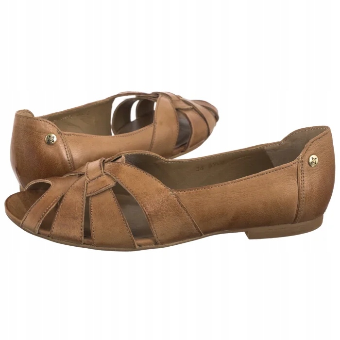 Dámské sandály na léto Baleríny Maciejka Rudé 06908-29/00-1