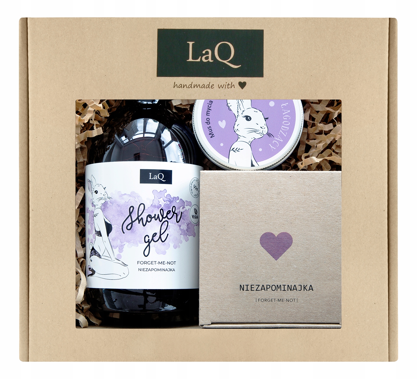 Laq Sada Nezapomenutelná; gel 500 ml, tělový krém 200 ml, pleťová pěna 40