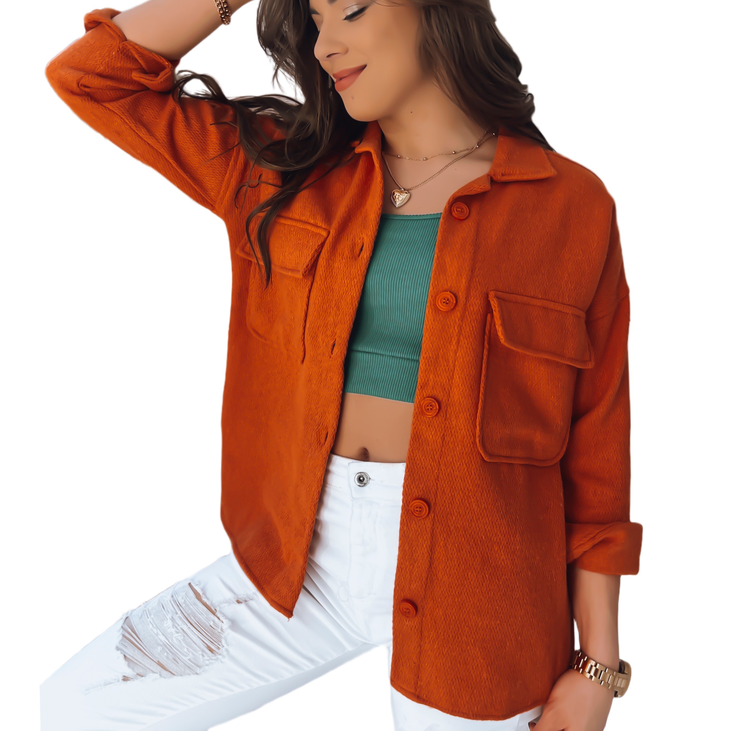 Damska Kurtka Koszulowa Kurtka Przejściowa roz. L