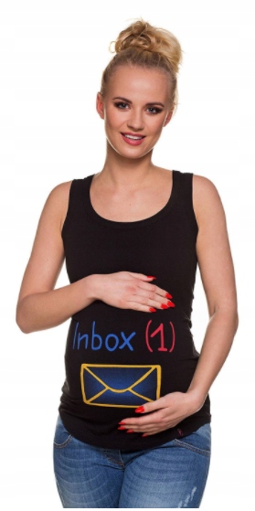 

My Tummy Top Czarny Inbox Mama XL