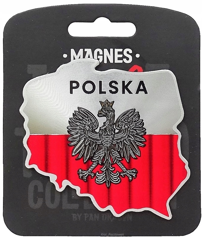 Magnes ILP - Polska - mapa biało-czerwona