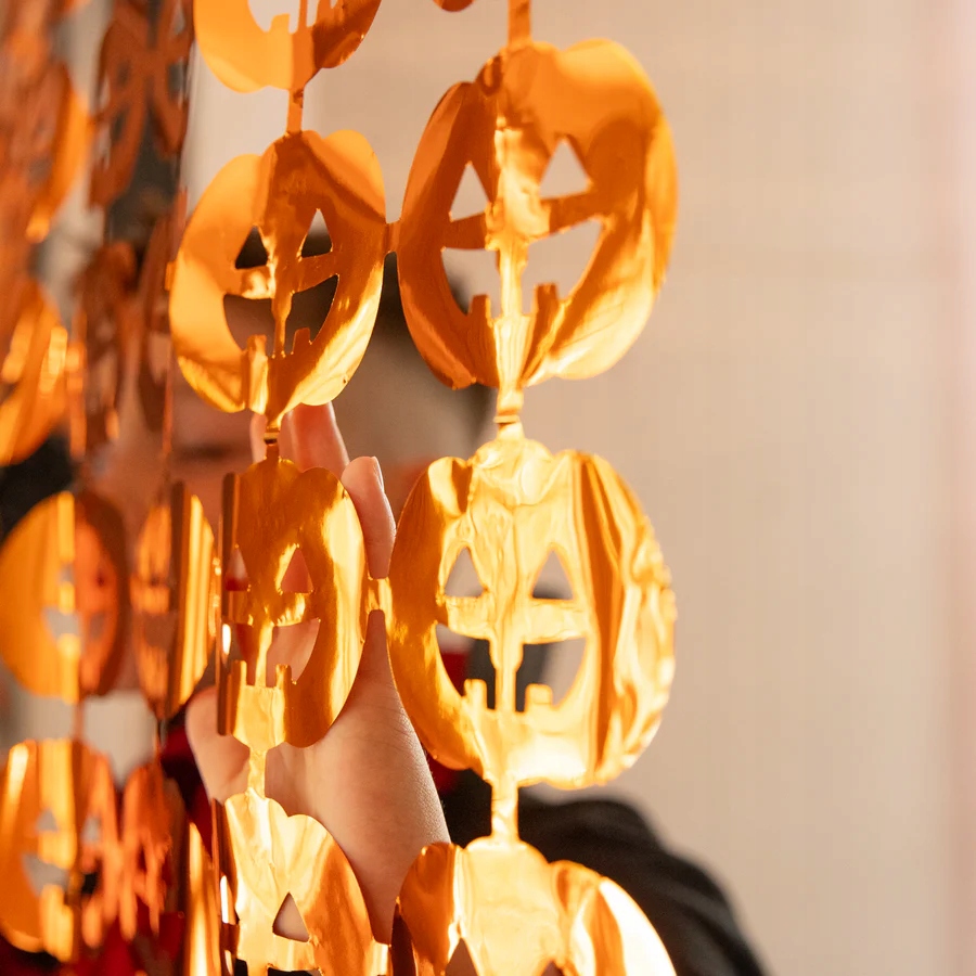 Kurtyna dekoracyjna pomarańczowa Dynie Dynia Halloween - 100x200cm Kod producenta 5904610152652