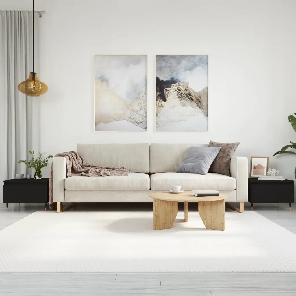 Petrashop Konferenční stolky 2 ks černé 50 x 46 x 35 cm kompozitní dřevo Č