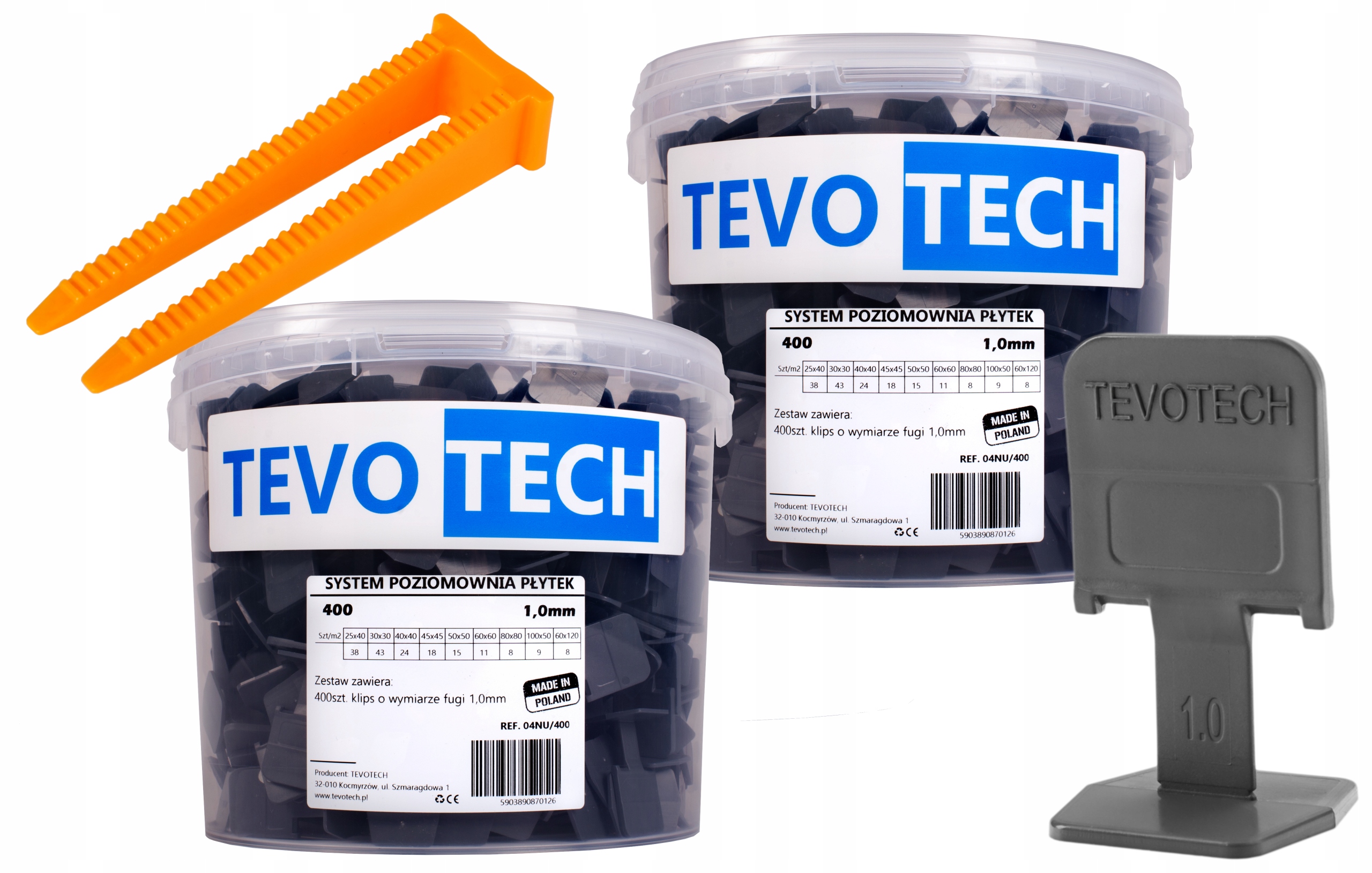 

System Poziomowania Płytek Tevotech 800+200 1,0mm