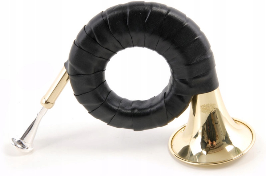 Lovecký roh, signální trubka, hejnalovka Bb, pouzdro, rukavice Thomann