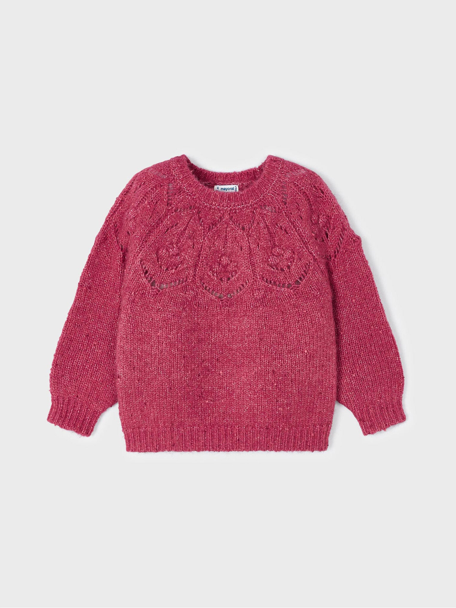 Mayoral Sweter 4.304 Różowy Regular Fit