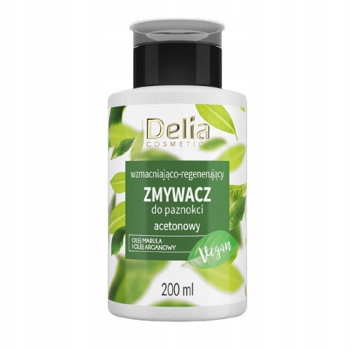 DELIA VEGE - ZMYWACZ DO PAZNOKCI WZMACNIAJACO-REGENERUJĄCY ACETONOWY 200ml