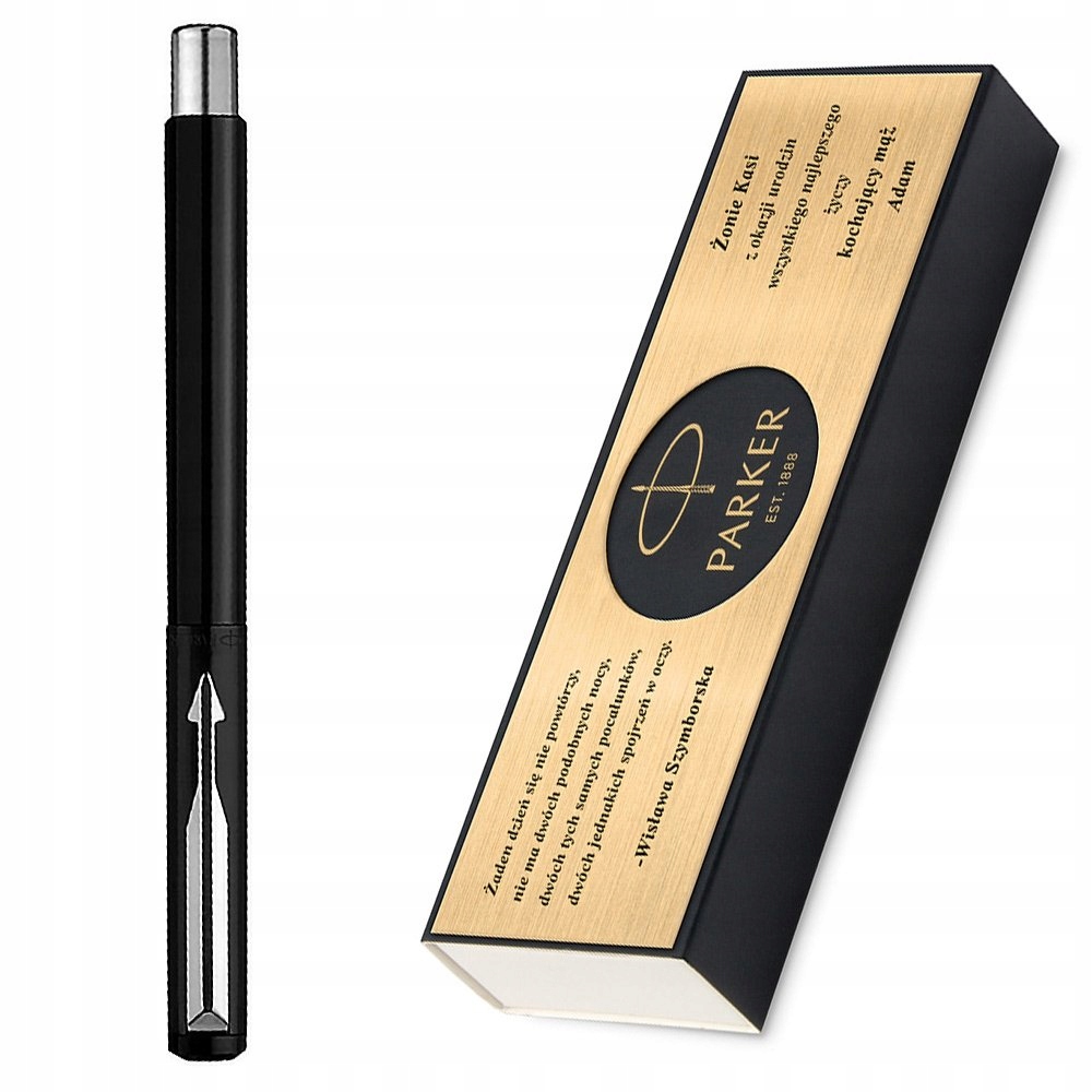 

Pióro Wieczne Vector Czarny Grawer Etui