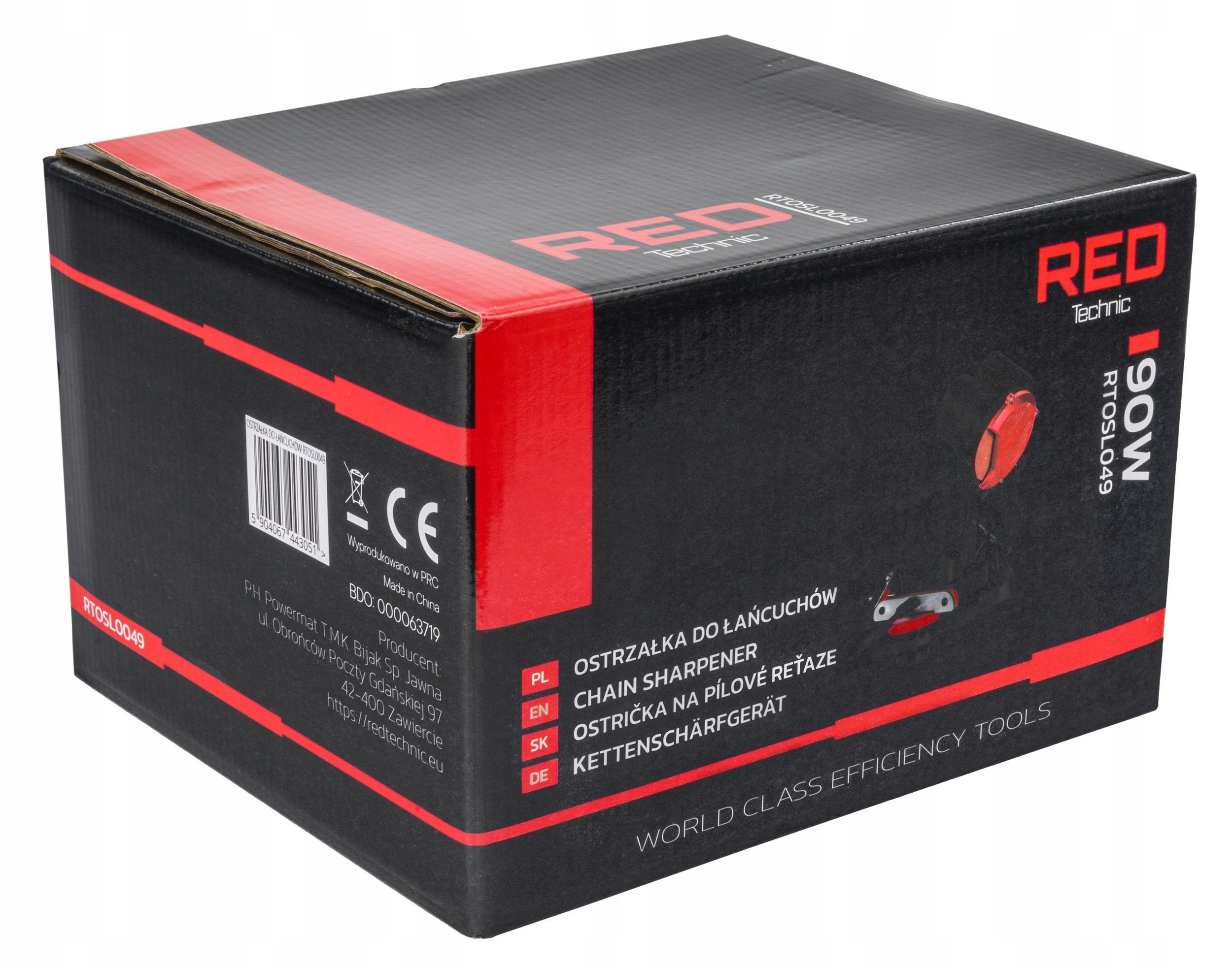 OSTRZAŁKA DO ŁAŃCUCHÓW PILAREK PIŁ ELEKTRYCZNA DO OSTRZENIA 90W 2X TARCZA Marka RED TECHNIC