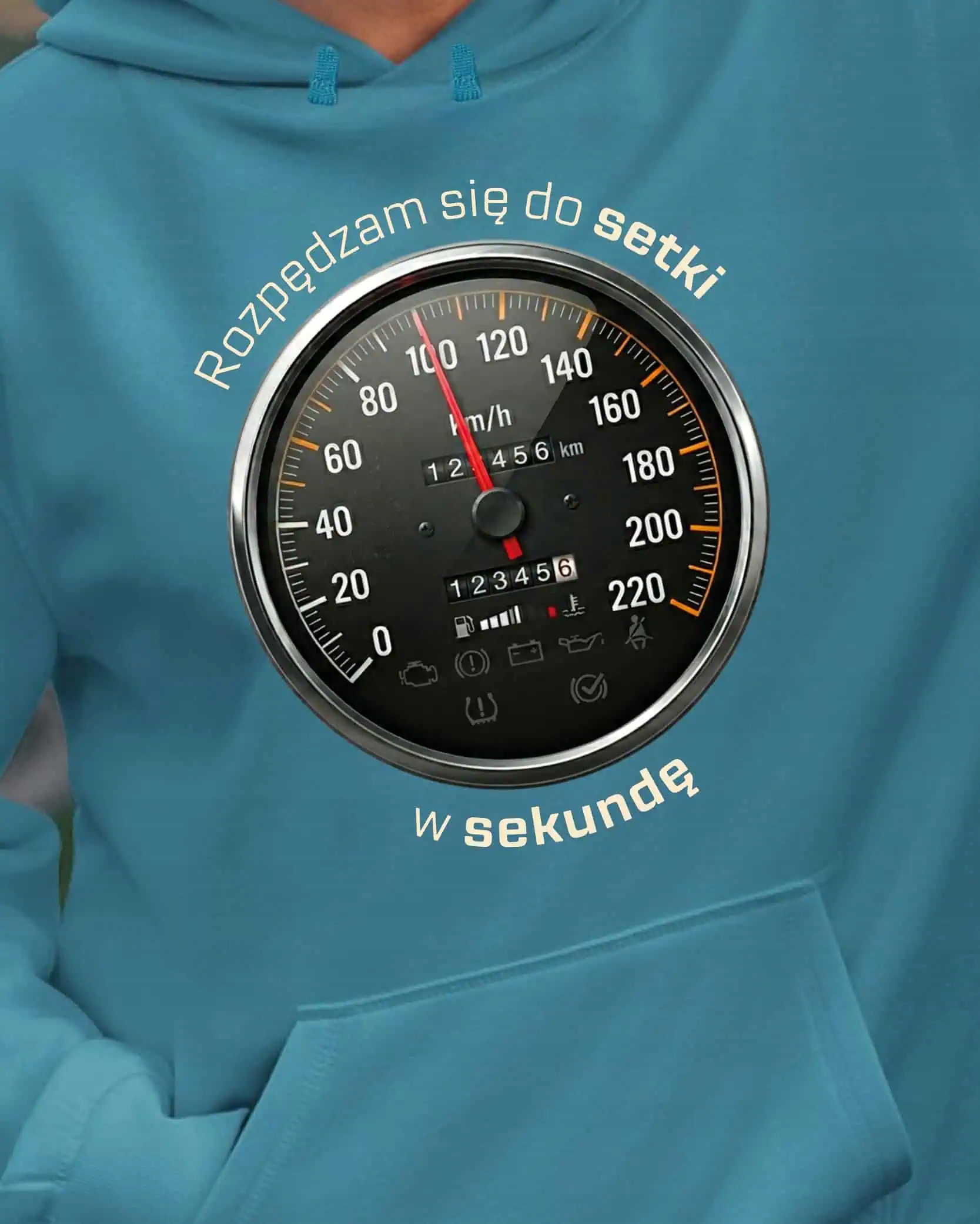 Vtipná Mikina s kapucí pro řidiče s fanoušky rychlosti Modrá M