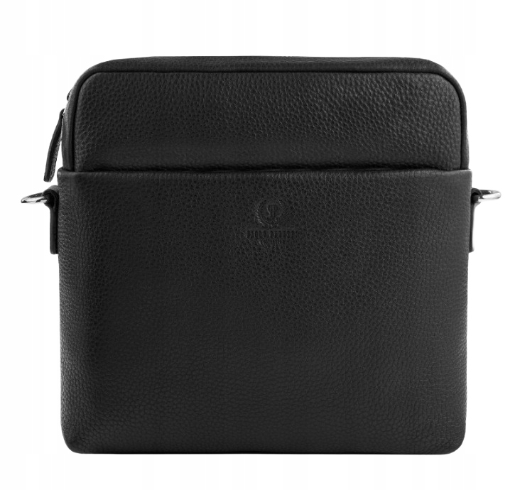 STYLOWA LISTONOSZKA SKÓRZANA MĘSKA NA RAMIĘ CZARNY