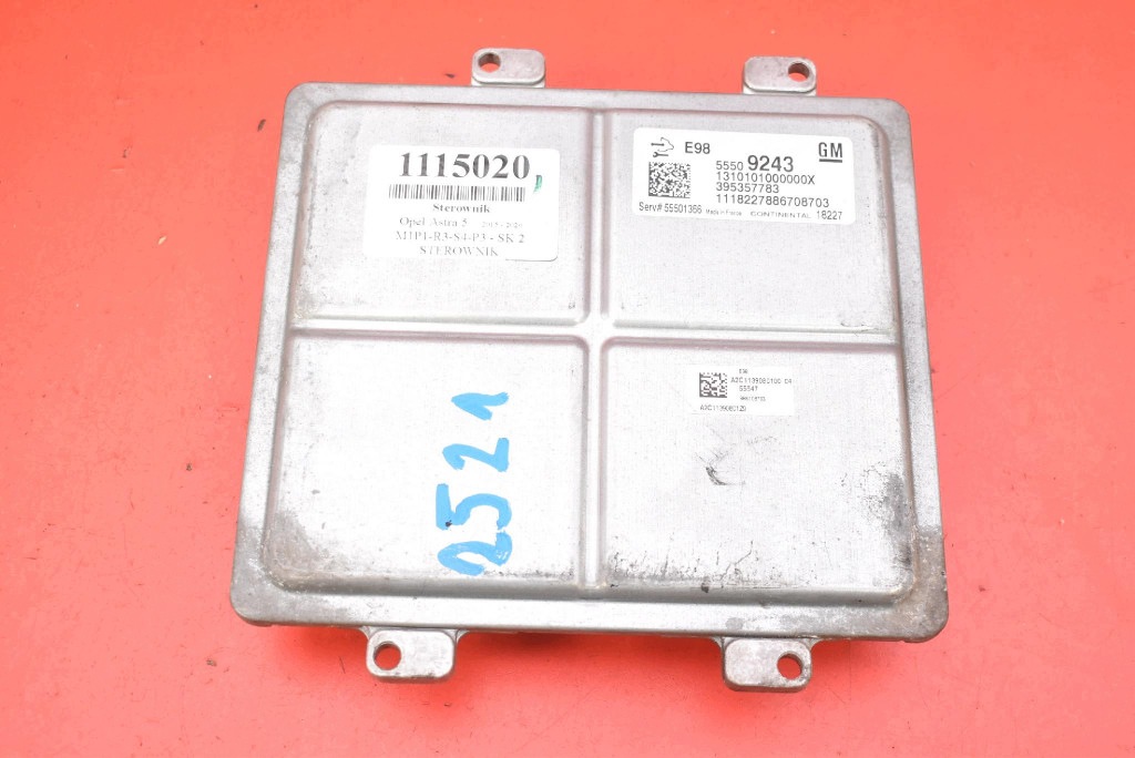 control unit computer of the engine 55509243 OPEL ASTRA 5 V K 1.6 CDTI 110 KM 15-20