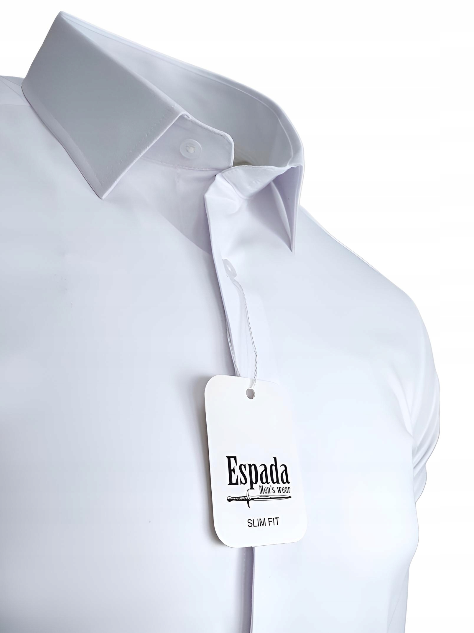 Espada Koszula męska Biała SLIM FIT Bawełna r. XXL kołnierzyk 45-46 Rozmiar XXL