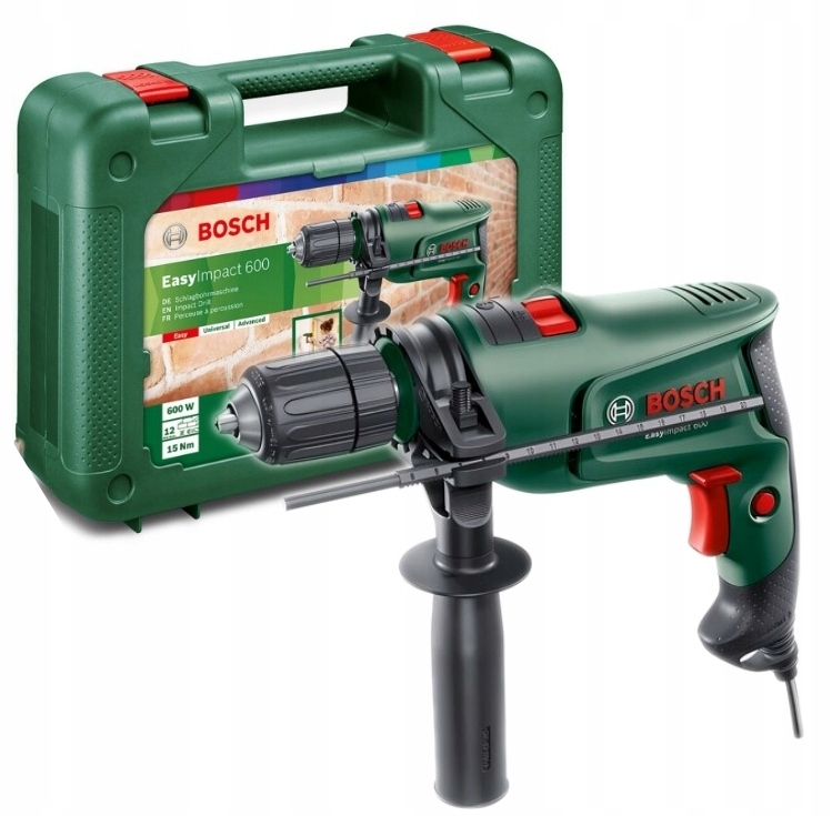 Wiertarka udarowa Bosche EasyImpact 600 Walizka Easy Impact 600W