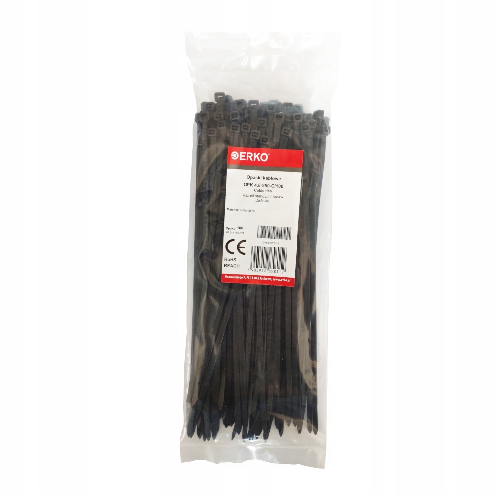 

Opaska Kablowa 4,8x250 Czarna Polski Produkt