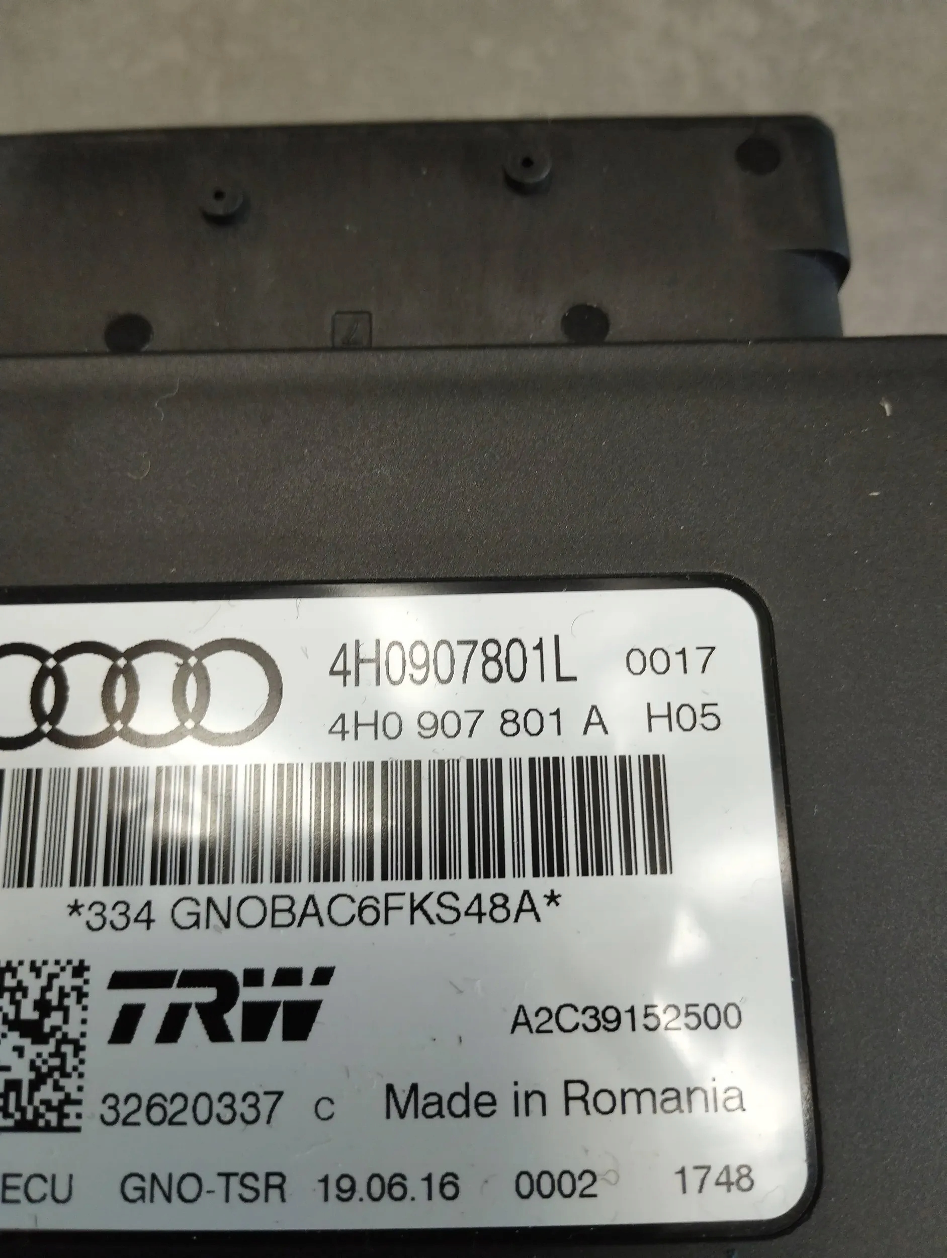Audi A6 C7 4G module electric brake 4H0907801L