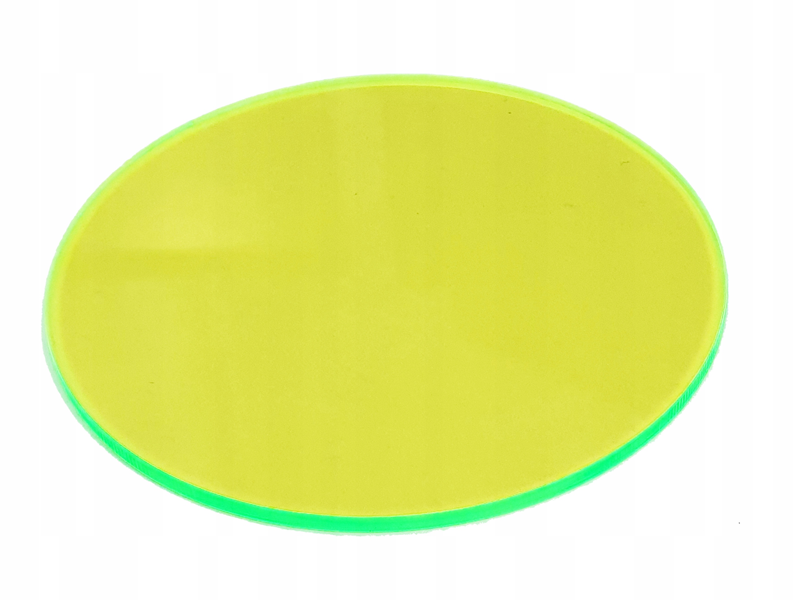 Plexi Pleksa fluo zielona Wylewana 3mm Kółko Koło Koła