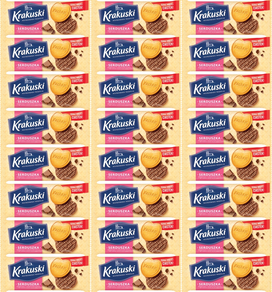 Ciastka Serduszka Maślane W Czeko. Krakuski x24