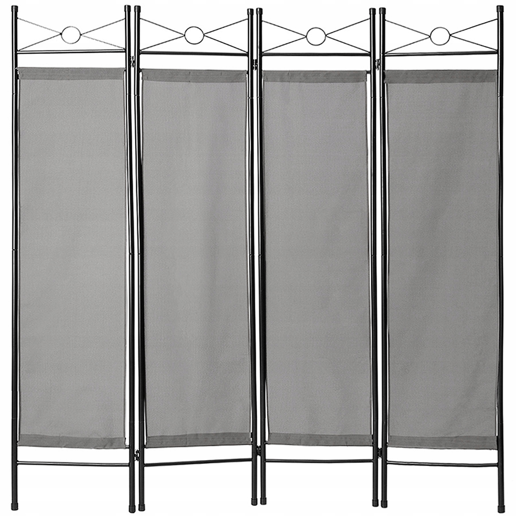 

Parawan zasłona 4 skrzydła 180x160 cm szary 403555